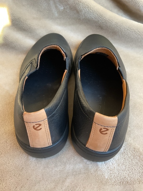 Ecco Men\'s Soft 7 Black Slip-On Leather Sneakers size 46 main image 8